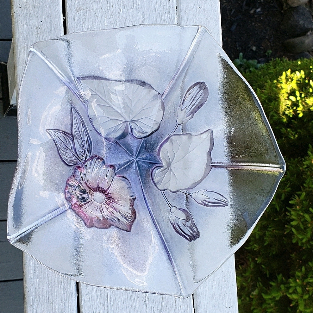 Vintage Mikasa Crystal Flower Bowl